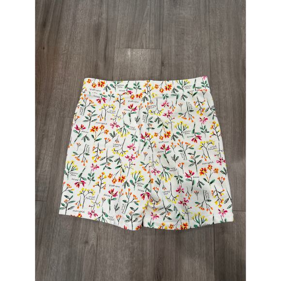 Lands' End Serious Sweats Wildflower Shorts w Pockets Women's Size L (14-16) - Picture 1 of 7